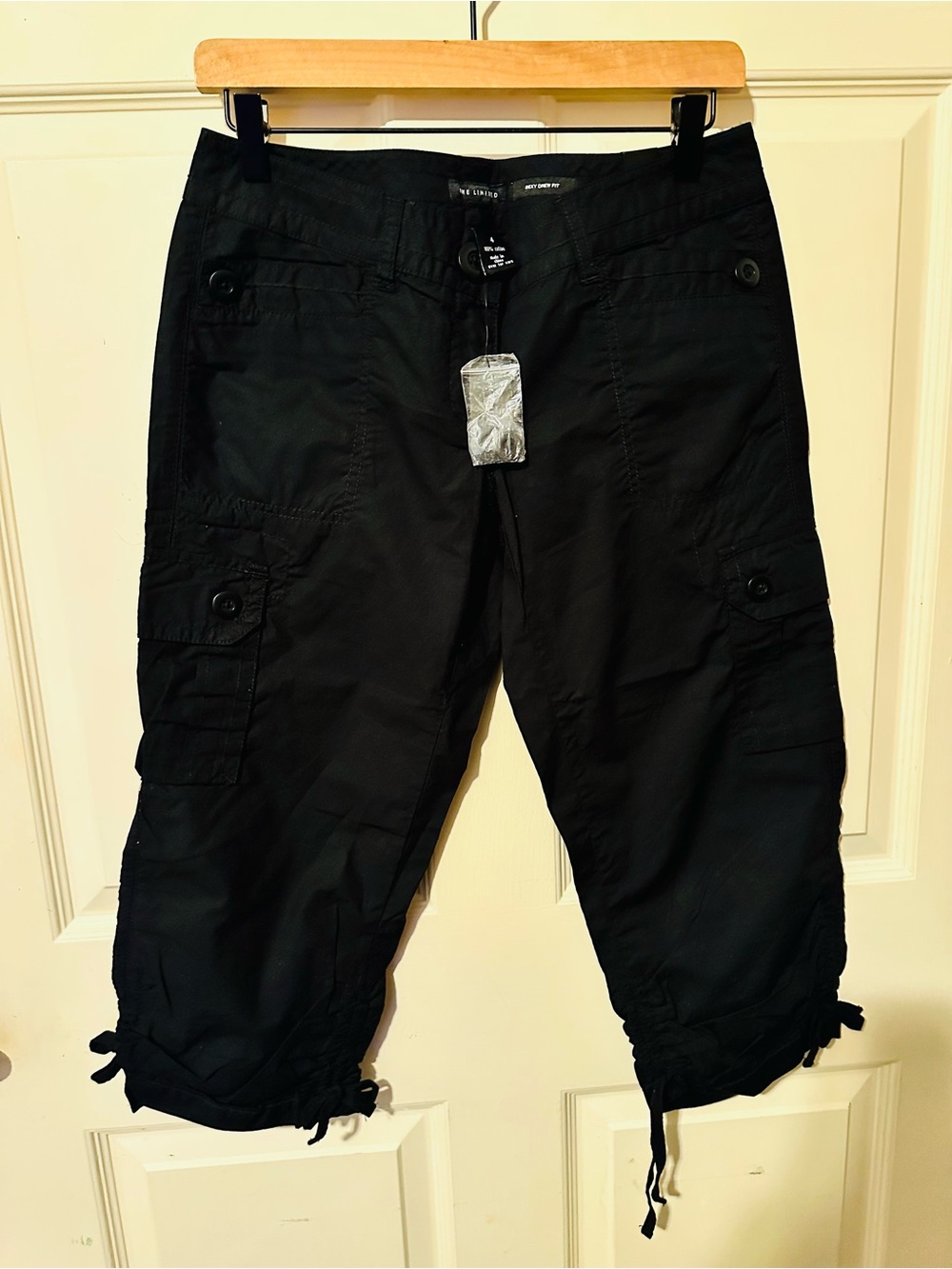 The Limited | Pants | The Limited Drew Cargo Capris with Drawstring Hems | Black